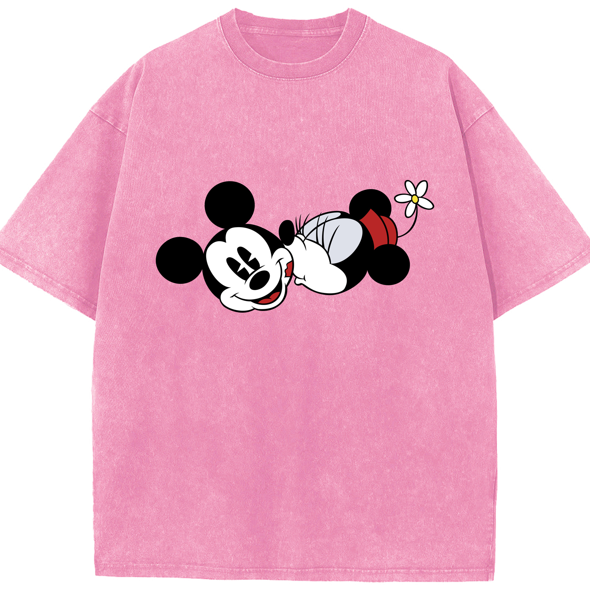 （画像用） ミッキーマウス Mickey Mouse 綿100% ヴィンテージ風 半袖Tシャツ（フロントプリント）